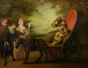 O Arlequim, Imperador da Lua, c.1712 de Jean Antoine Watteau