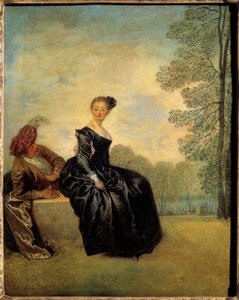 O rechonchudo. Pintura de Jean Antoine Watteau (1684-1721) de Jean Antoine Watteau