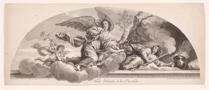 Representação alegórica com ciúmes e desacordo La Jalousie et la Discorde (título no objeto)