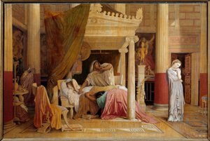 Antiochus ou Antiochus e Stratonice Antiochus (324-261 AC) está doente de amor pela sua madrasta Stratonice. Pintura em tela de Raymond Balze depois da pintura de Jean Auguste Dominique Ingres (1780-1867) 1866 Dim. 0,61x0,92 m Montpellier, musee