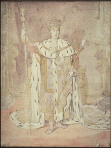 Charles X em suas vestes de coroação de Jean Auguste Dominique Ingres