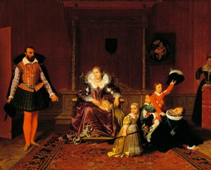 Henrique IV surpreendido pelo embaixador espanhol enquanto brincava com os seus filhos, por Jean Auguste Dominique Ingres (1780-1867). de Jean Auguste Dominique Ingres