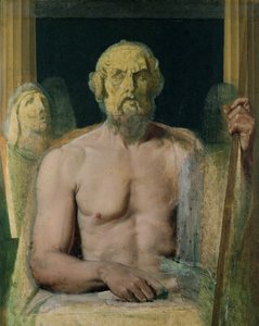 Homer, estudo para a Apoteose de Homero, 1826-27 de Jean Auguste Dominique Ingres