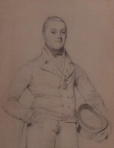 Retrato do Almirante Sir Fleetwood Broughton Reynolds Pellew (1789-1861) de Jean Auguste Dominique Ingres