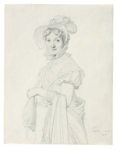 Retrato de uma jovem mulher de Jean Auguste Dominique Ingres