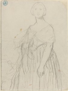 Esboço para Madame Moitessier de Jean Auguste Dominique Ingres