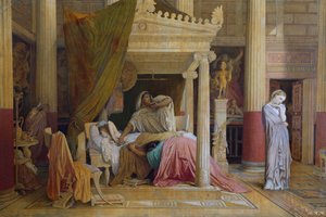 Stratonice ou doença de Antiochus por Jean Auguste Dominique Ingres (1780-1867) de Jean Auguste Dominique Ingres
