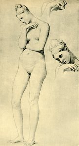 Estudos para a figura de Stratonice, c1834-1840, 1943. de Jean Auguste Dominique Ingres