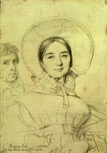O artista e sua esposa, 1830 de Jean Auguste Dominique Ingres
