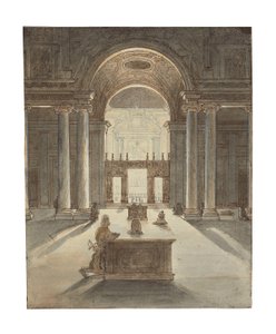 A Capela Borghese em Santa Maria Maggiore, Roma de Jean Auguste Dominique Ingres