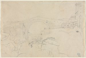 O dellAbbadia de Ponte em Vulci, primeira metade do século XIX. de Jean Auguste Dominique Ingres