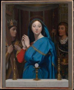 A Virgem adorando a hóstia de Jean Auguste Dominique Ingres