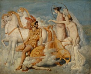 Vênus, ferido por Diomedes, retorna ao Olimpo, c.1803 de Jean Auguste Dominique Ingres