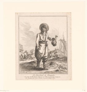 Vendedor de limonada
Le Marchand de Limonade (título sobre o objecto)
Comerciantes e vendedores ambulantes de São Petersburgo e Moscovo (título da série)
Premiere Suite de Cris et Divers Marchands de Petersbourg et de Moscou (título da série)