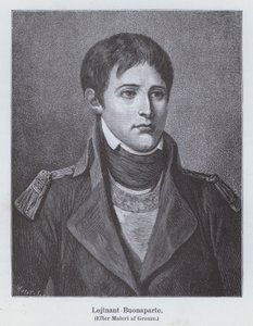 Napoleão Bonaparte como jovem tenente de artilharia, c1785 (litho)