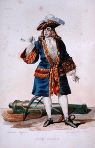 Retrato de Jean Bart (1651-1702) c.1830 (gravura a cores) de Jean Baptiste (after) Mauzaisse