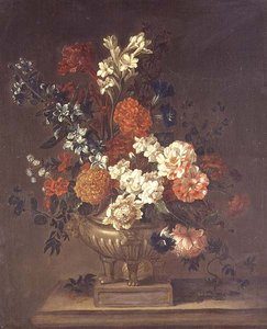Natureza morta, flores mistas de Jean Baptiste (follower of) Monnoyer
