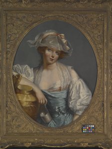 Uma jovem criada (óleo sobre tela) de Jean Baptiste (school of) Greuze