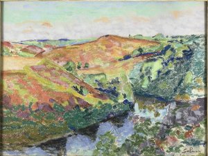 Paisagem em Crozant de Jean Baptiste Armand Guillaumin