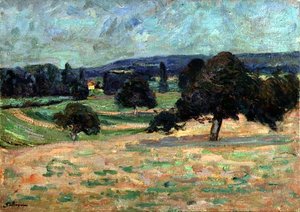 Paisagem na Ile de France, c.1895 (óleo sobre tela) de Jean Baptiste Armand Guillaumin