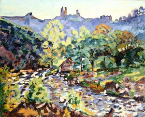 Ruínas do Château, Crozant, c.1905 (óleo sobre tela) de Jean Baptiste Armand Guillaumin