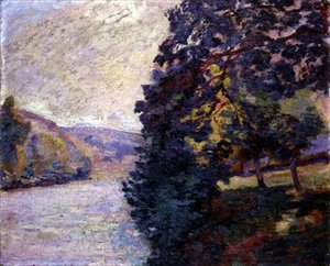Nascer do sol em Crozant, Bretanha, c.1916 (óleo sobre tela) de Jean Baptiste Armand Guillaumin