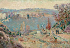 Vale do Sédelle em Pont Charraud: Geada Branca, c.1903-11 (óleo sobre tecido) de Jean Baptiste Armand Guillaumin