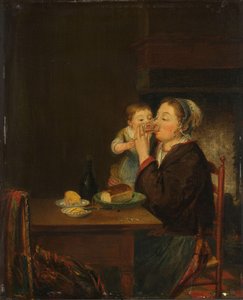 Uma mãe e seu filho, 1794 de Jean Baptiste Bernard Coclers