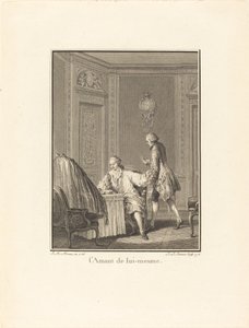 O filho pródigo com os porcos de Jean Baptiste Blaise Simonet after Jean Michel Moreau
