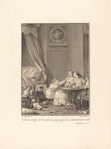 Esta é a regra da natureza, por que você a quebra? de Jean Baptiste Blaise Simonet after Jean Michel Moreau