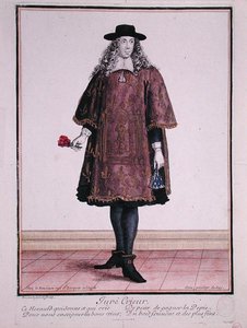 O Criador da Cidade de Beaune, finais do século XVII (gravura a cores) de Jean Baptiste Bonnart