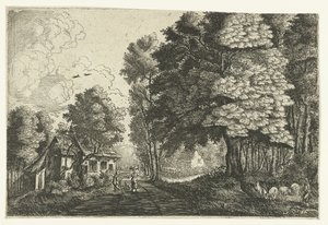 Pastor em uma borda da floresta de Jean Baptiste Bonnecroy