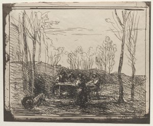 Café da manhã em uma Clareira de Jean-Baptiste-Camille Corot