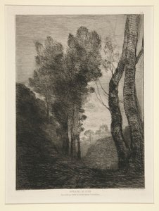 Arredores de Roma (Perto de Roma) de Jean-Baptiste-Camille Corot