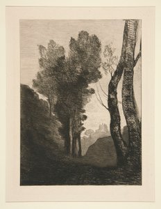 Arredores de Roma (Perto de Roma) de Jean-Baptiste-Camille Corot