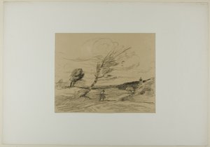 Rajada de Vento de Jean-Baptiste-Camille Corot