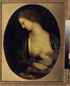 "A Virgem de Verneuil" Pintura de Camille Corot (1796-1875) 1850-1860 Museu Pushkin, Moscovo de Jean Baptiste Camille Corot