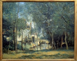 O Moinho em Saint-Nicolas-Lez-Arras Pintura de Camille Corot (1796-1875) 1874 Sol. 0,65x0,81 m Paris, musee d