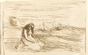 Maria Madalena em Meditação (Madeleine en meditação) de Jean Baptiste Camille Corot