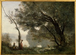 Lembrança de Mortefontaine. Pintura de Camille Corot (1796-1875) de Jean Baptiste Camille Corot