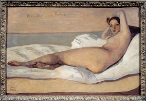 Odalisca romana: Marietta. Pintura de Camille Corot (1796-1875) de Jean Baptiste Camille Corot