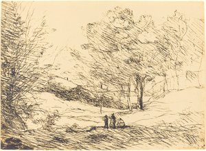 Lembrança do Lago Maggiore de Jean Baptiste Camille Corot