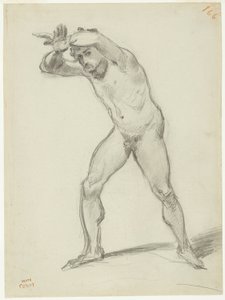 Nu masculino em pé de Jean-Baptiste-Camille Corot