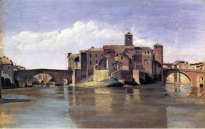 A Ilha de San Bartolomeo de Jean Baptiste Camille Corot