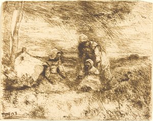 A irmã mais nova de Jean Baptiste Camille Corot
