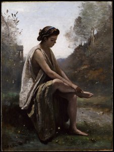 The Wounded Eurydice, c.1868-70 (óleo sobre tela) de Jean Baptiste Camille Corot