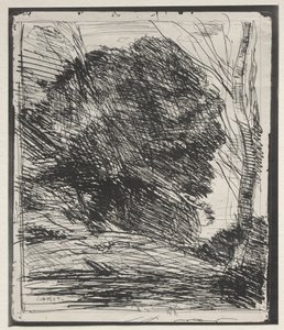 Árvores na montanha de Jean-Baptiste-Camille Corot