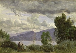 Ansicht des Chalet de Chenes, Bellvue, Genf, 1857 von Jean Baptiste Camille Corot