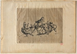 Bacanal com crianças e burro. de Jean Baptiste Carpeaux