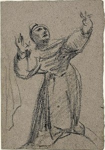 Figura ajoelhada com os braços levantados de Jean Baptiste Carpeaux